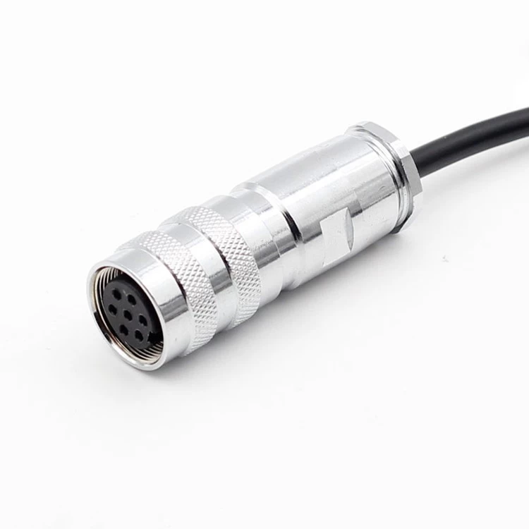 M16 3 pin connector a code male straight pvc pur overmold cable 2 M