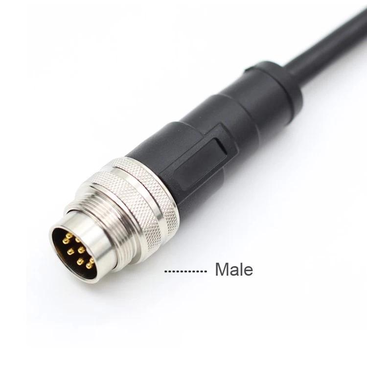 M16 8pin metal connector to 3 5 6 8 core panel mount cable connector
