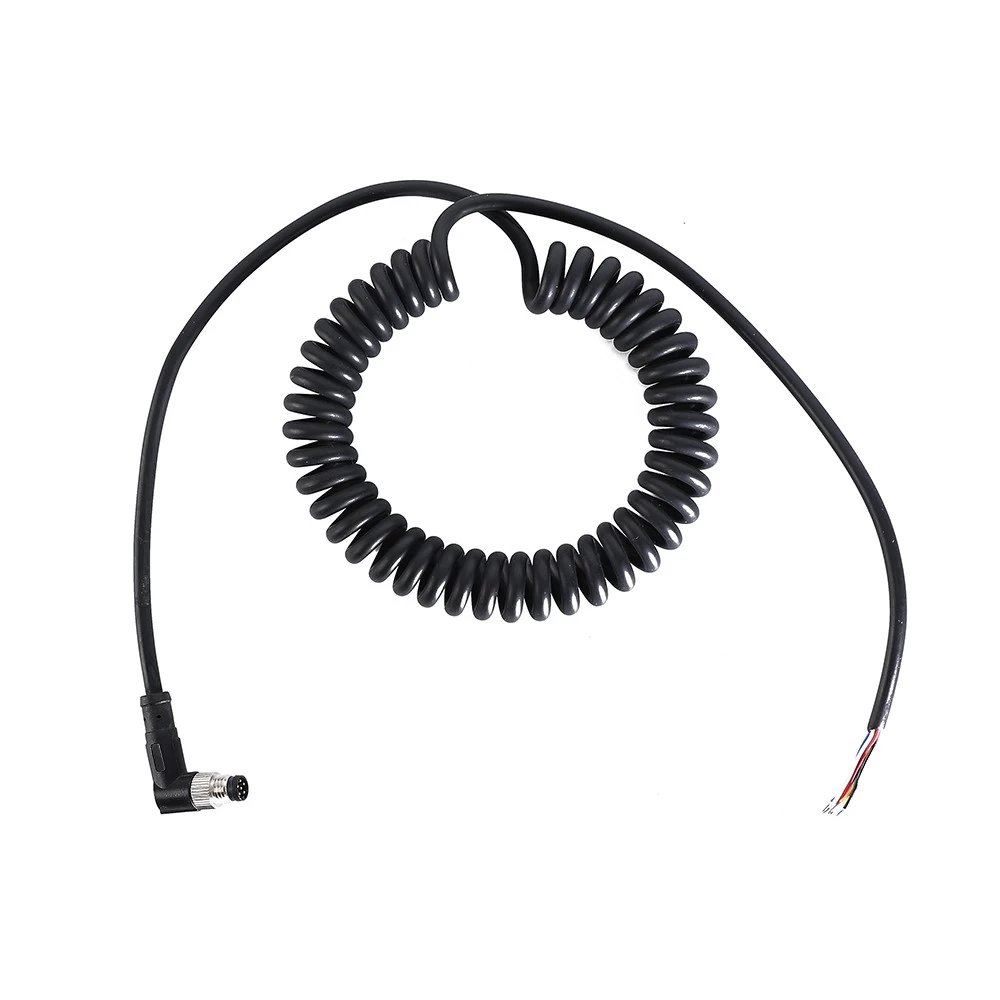 M8 3 4 5 6 8 pin spiral cable