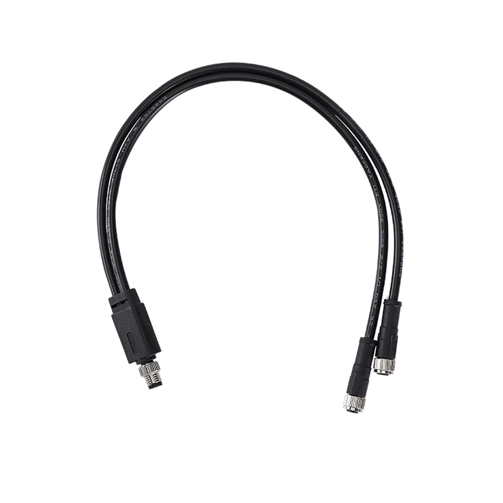 M8 3 4 pin male to female y type adapter cable