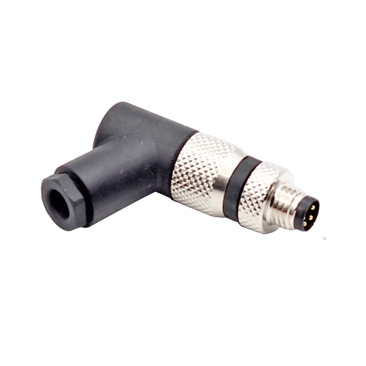 M8 3 pin 4 pin male female assembly connector fix screw type
