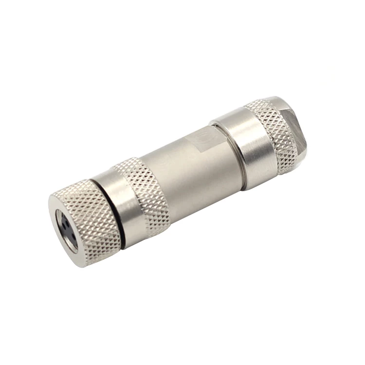 M8 3pin 4pin Straight Shielded male female Metal Plug M8 Field Wireable Connector