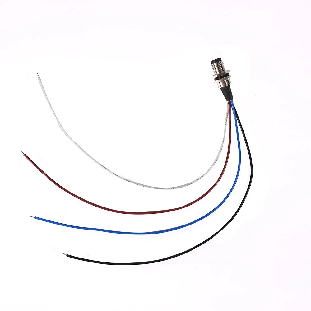 M8 4-pin male front mount panel wire 0.3 m