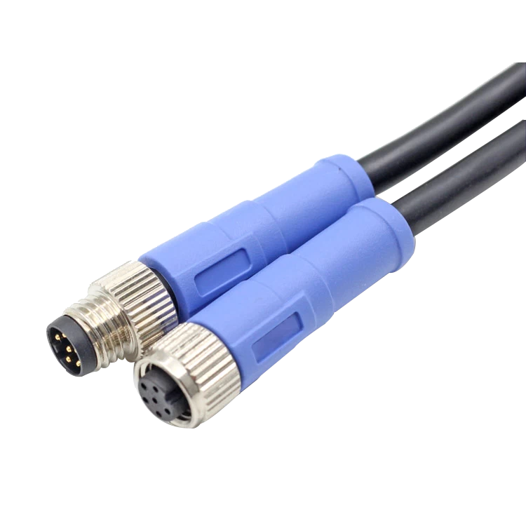 M8 D code 4 core or 8 core pair twisted M8 to RJ45 ethernet cable