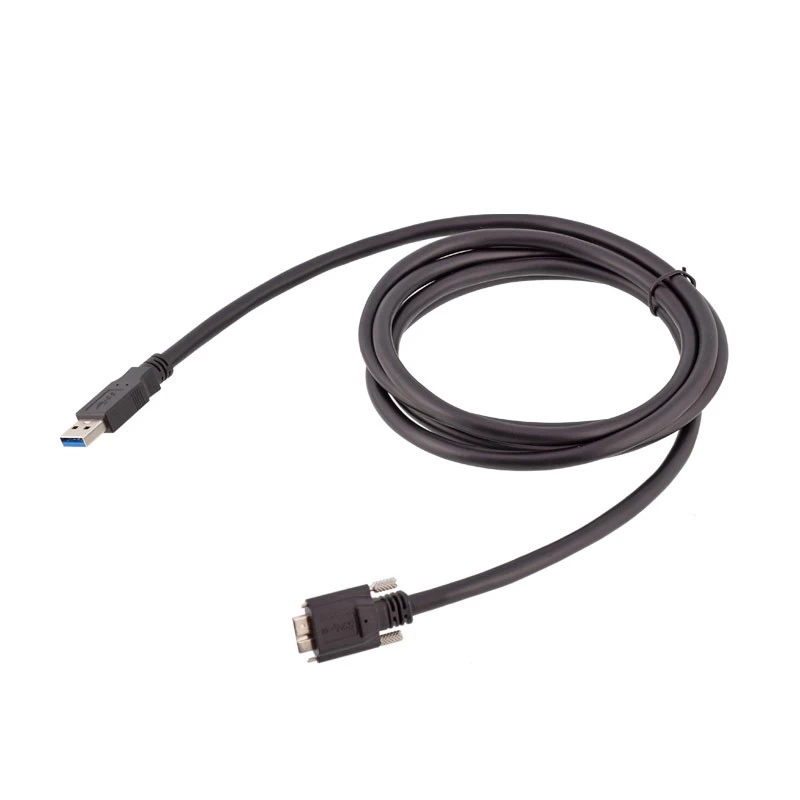 USB 3.0 Type A male to Micro B male cable with double screw lock Industrial Camera cables