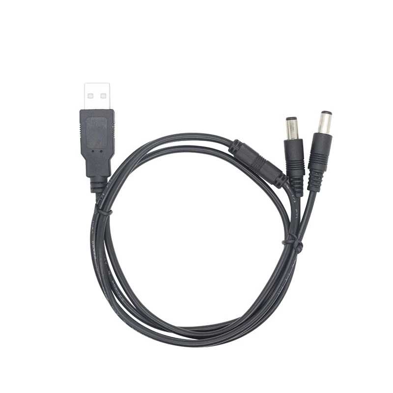 USB Y splitter male to DC power cord cable
