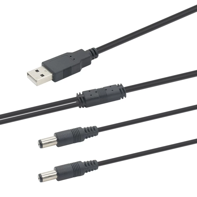 USB Y splitter male to DC power cord cable