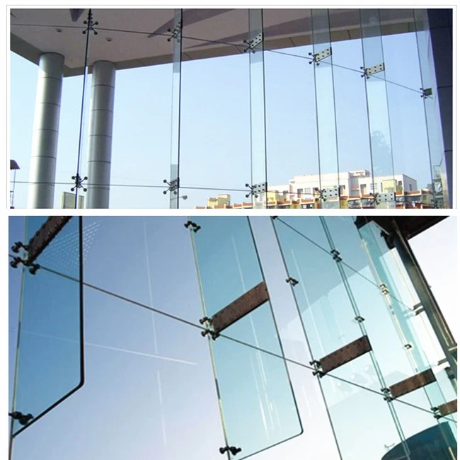 laminated glass facade support fin
