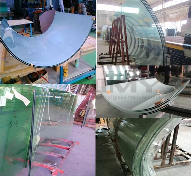 11.52mm colored bending laminated glass factory