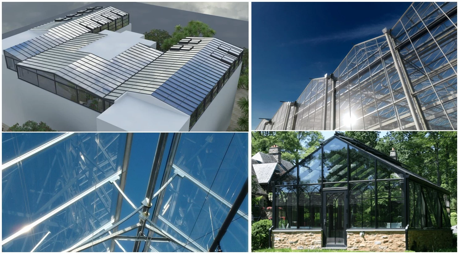 Tempered glass greenhouse roof