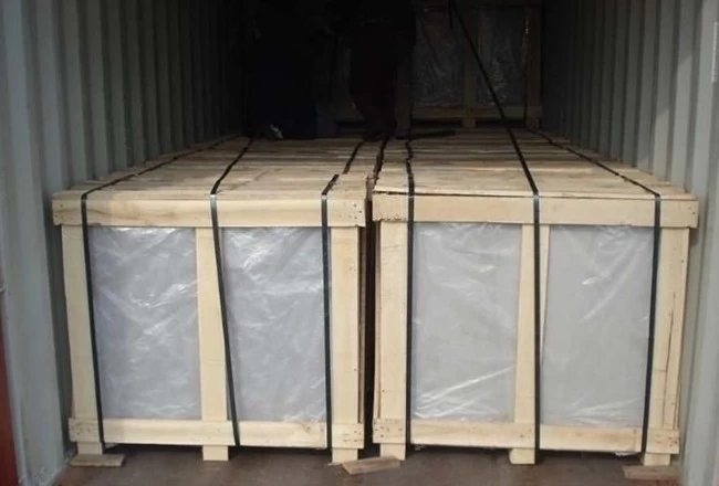 curved annealed glass safety packing and loading