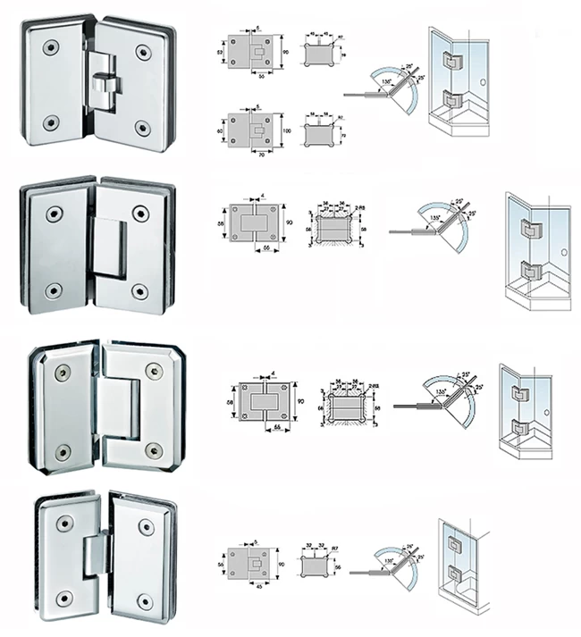 shower hings for shower doors