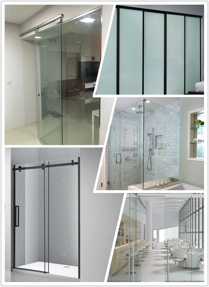 China factory 3/8 tempered glass door, 1/2 clear tempered glass, tempered glass for door