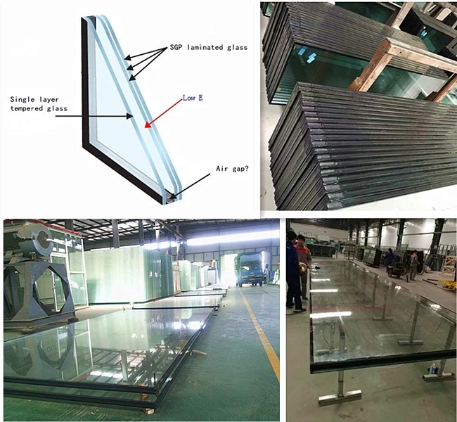 12+16A+13.52mm SGP laminated insulated glass