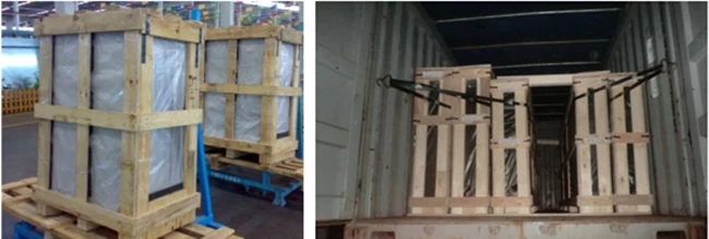laminated glass packing and loading