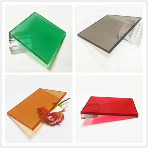 Colored EVA laminates, tempered eva film glass, EVA toughened laminated glass factory