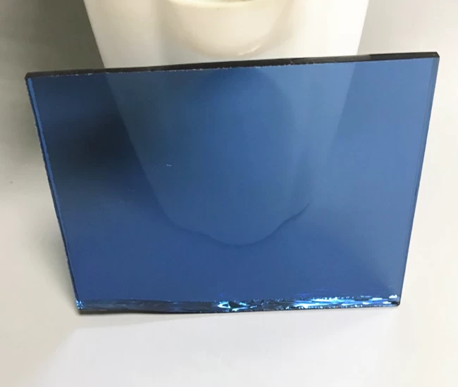 dark blue reflective glass