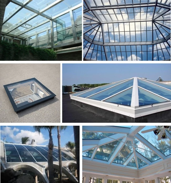 skylight roof tempered laminated glass
