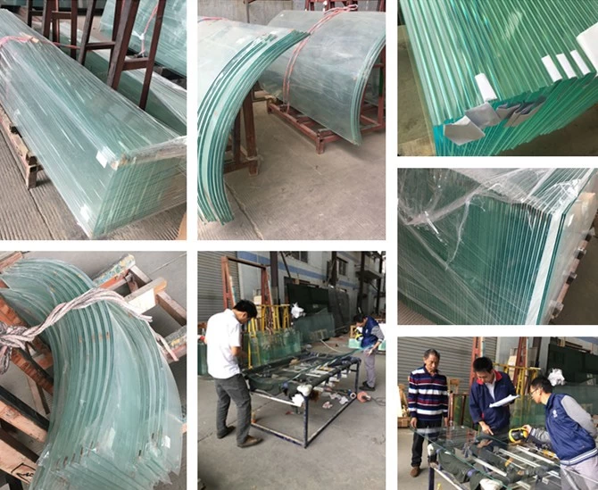 flat and curved ultra clear low iron laminated glass