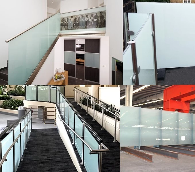 4+4mm laminated balustrade glass factory 