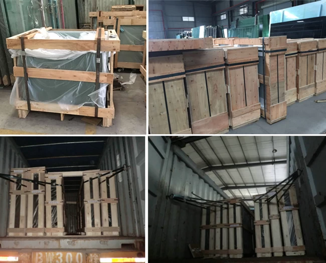 Safety packing and loading for glass railing