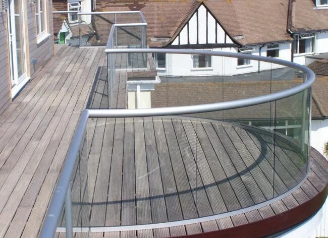 curved tempered glass for balcony