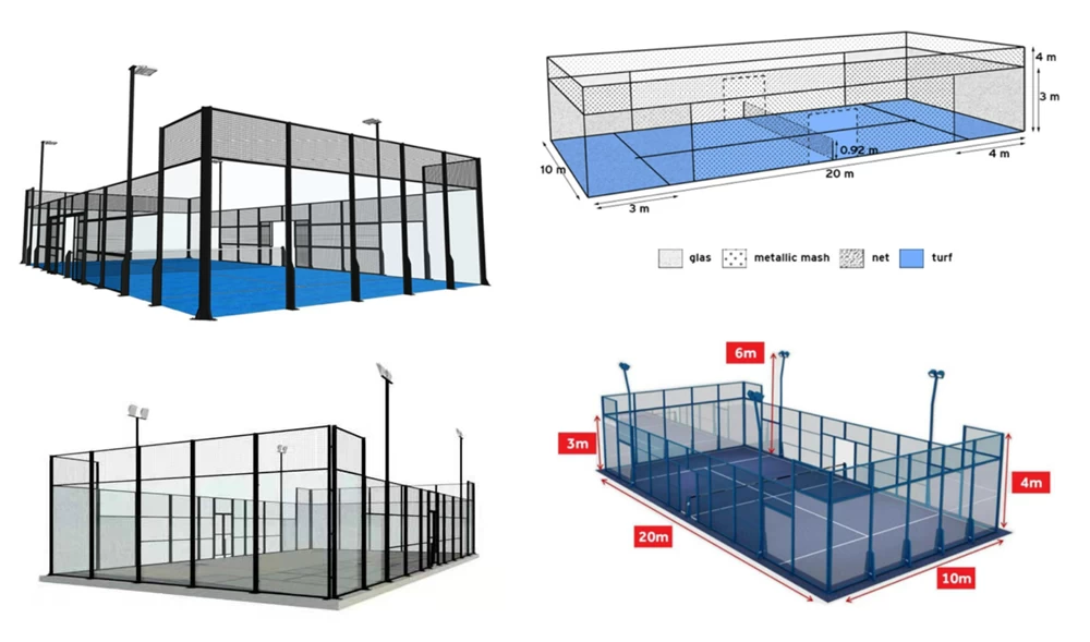 complete glass padel courts 