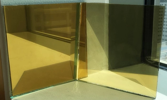 5.5mm solar control golden bronze reflective glass