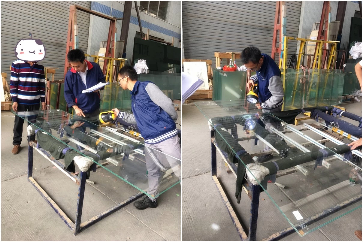 Inspection for facade tempered laminated glass