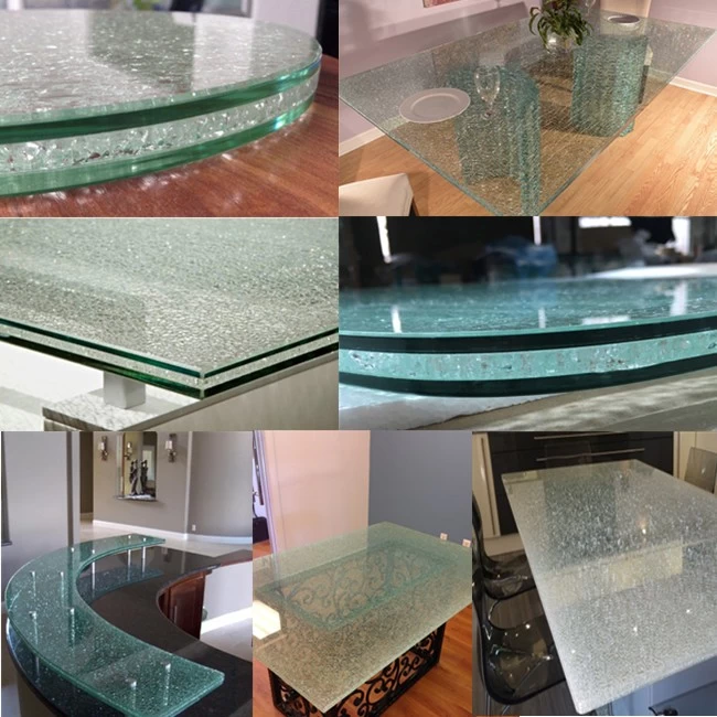 Broken glass on sale table top