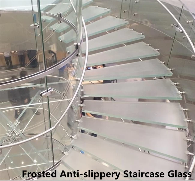 frosted anti-slippery staircase glass
