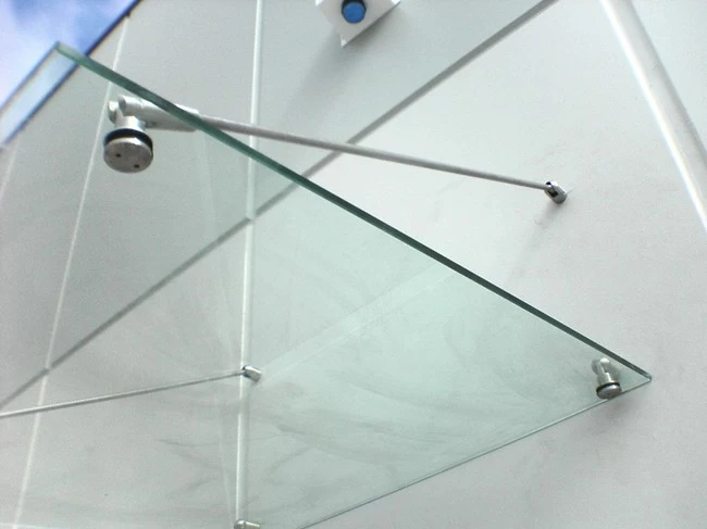 10mm clear toughened glass platform awning