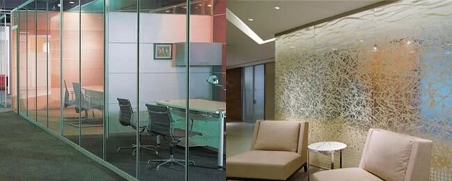 Partition wall glass