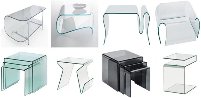 Different shape curved annealed glass