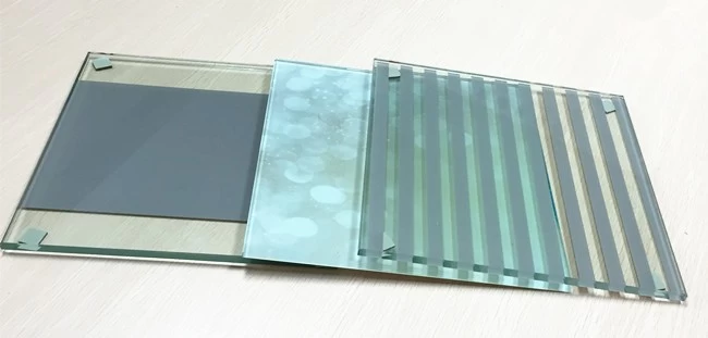 colored-silk-screen printed glass panels