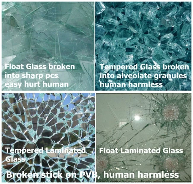 不同的玻璃破碎时不同