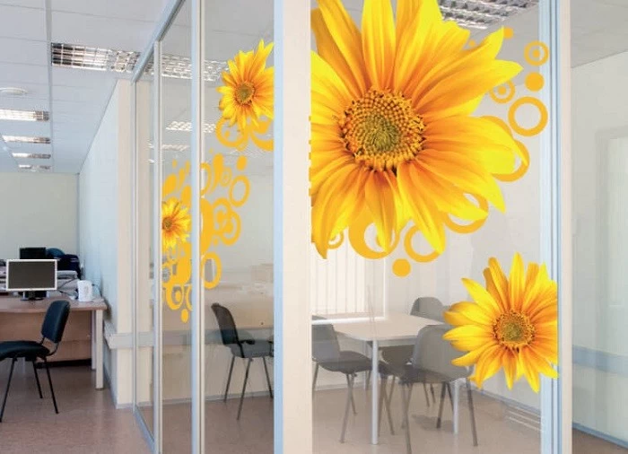 12mm digital printing toughened glass partition wall: