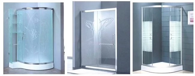 frosted glass shower door