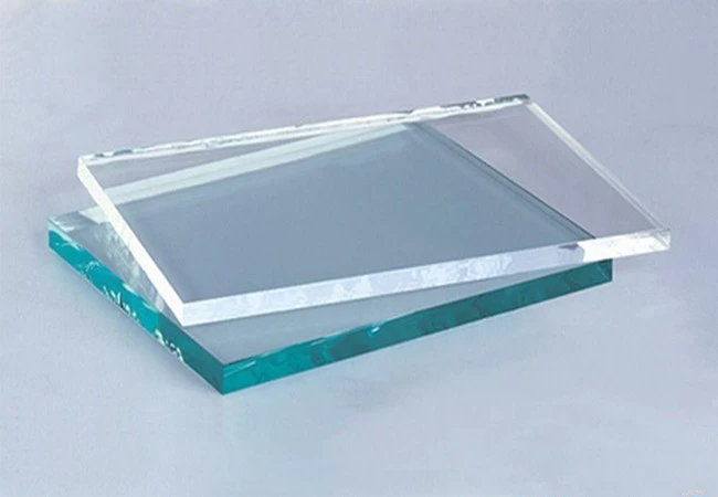 clear float glass and low iron glass