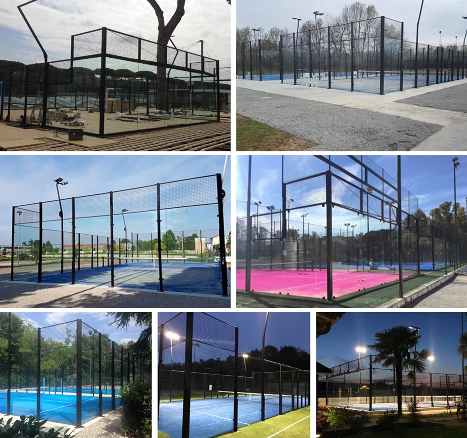 10mm 12mm 13.52mm clear tempered and laminated glass padel courts