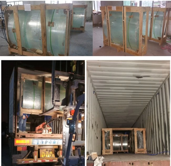 safety packing and loading the curved glass
