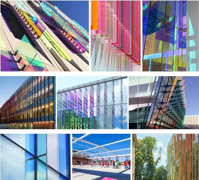 safety Laminated Dichroic glass fins