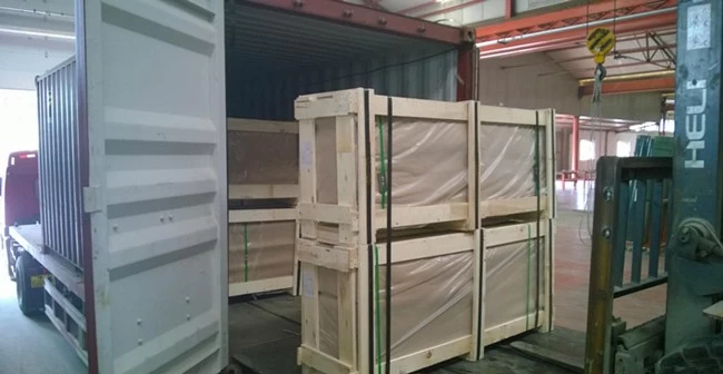 Carefully packed SGP laminated glass