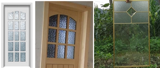 transparent pattern glass window and door