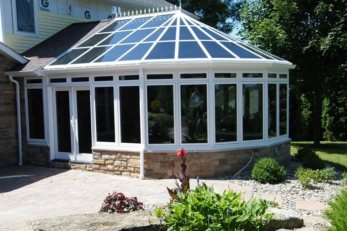 reflective glass sunroom