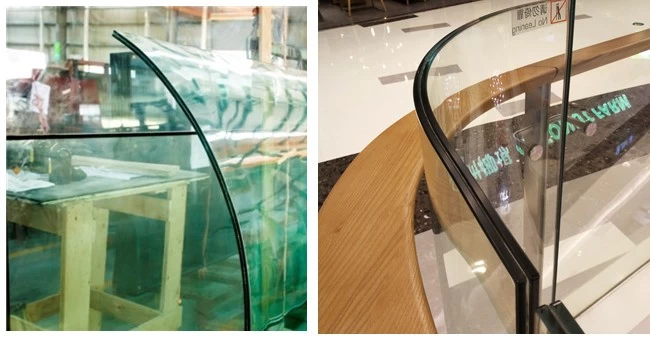 17.52mm curve tempered laminated glass