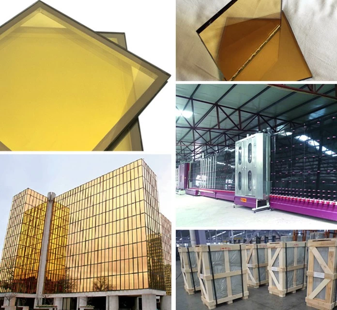 Energy saving golden color insulated glass for curtain wall