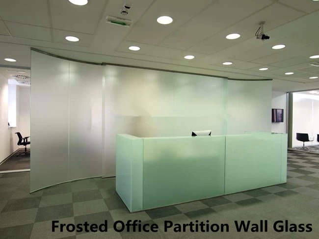 Frosted office interior partition wall glass
