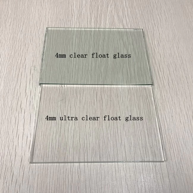 4mm ultra clear and clear float glass compare