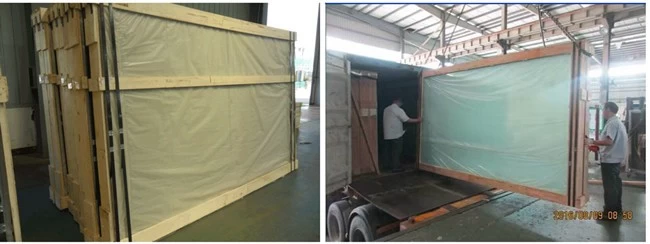 clear float glass packing and loading